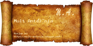 Mult Antónia névjegykártya